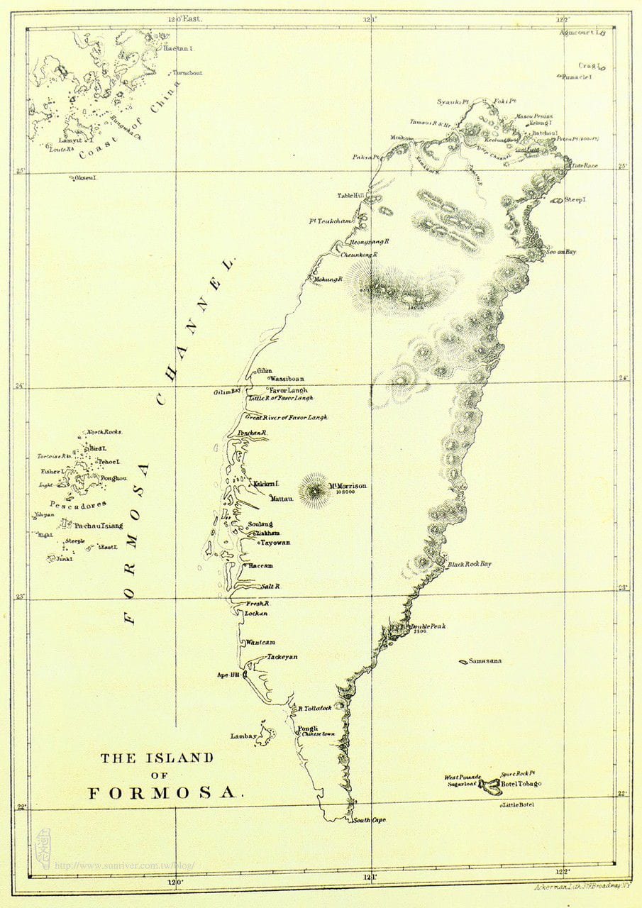 圖⑤ 1854年培里版福爾摩沙島圖