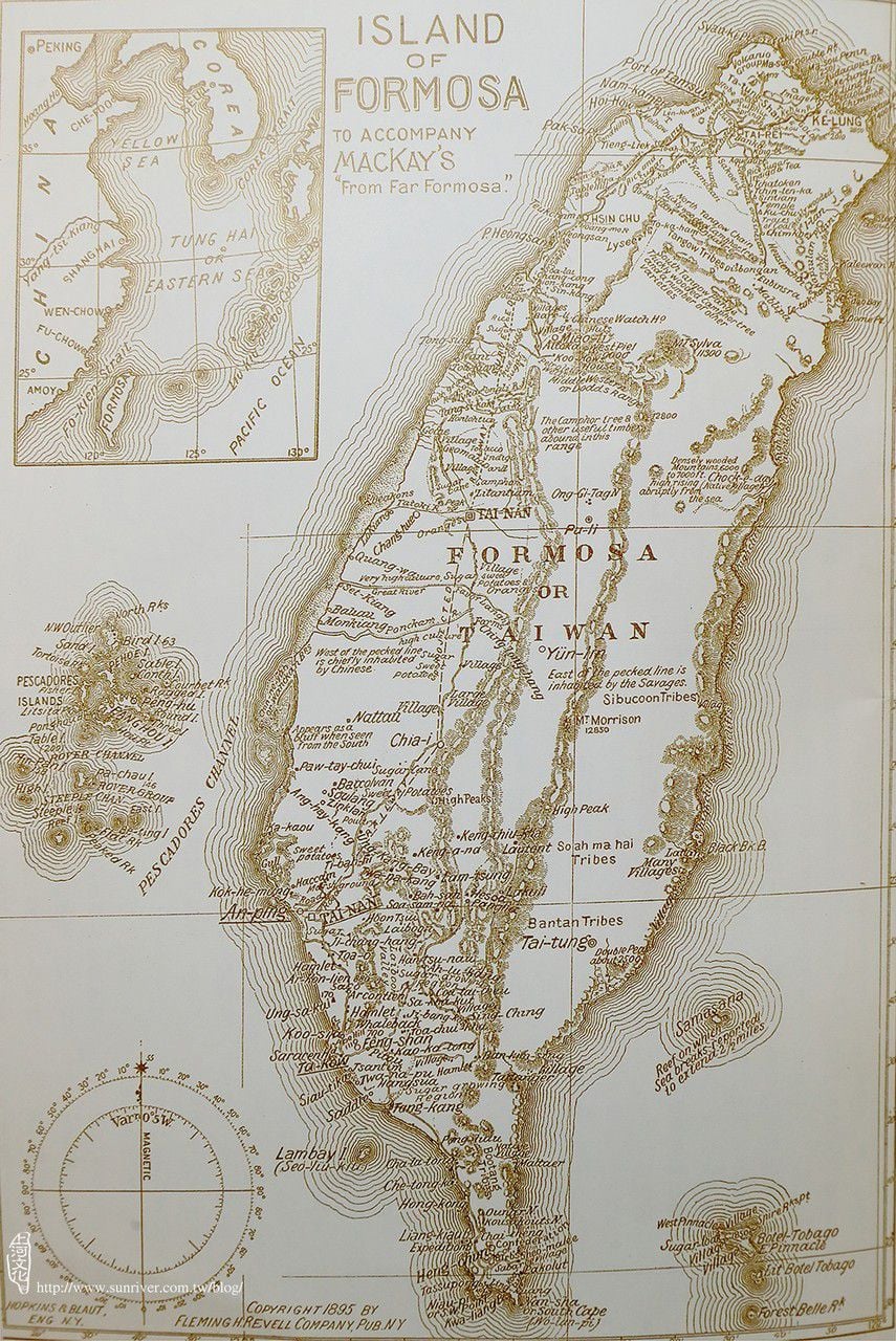 圖⑫ 1895年馬偕福爾摩沙島圖