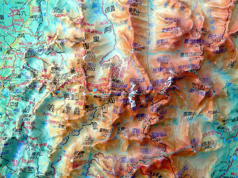 中国3d山脉地图