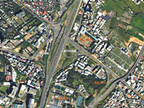衛星空照影像：新竹交流道．竹科大門