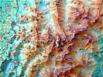 立體地形圖：玉山山塊‧阿里山山脈．新中橫