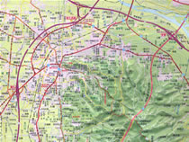 立體地形圖：彰化市週邊‧八卦山北側