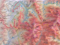 立體地形圖：玉山．阿里山．東埔