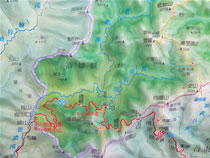 立體地形圖：南橫公路．天池．嘉明湖
